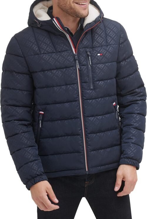 Tommy Hilfiger Men's Midweight Sherpa Lined Hooded Water Resistant Puffer Jacket - Image 2