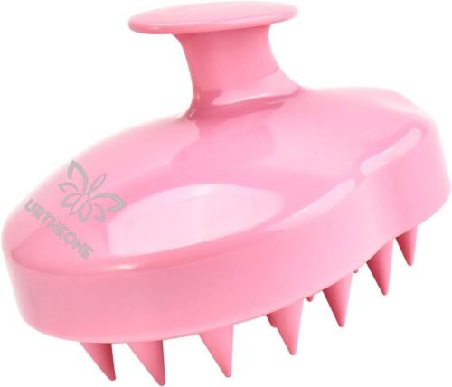 URTHEONE Soft Silicone Hair Scalp Massager Shampoo Brush for Wet Dry Oily Curly Straight Thick Thin Rough Long Short Natural Men Women Kids Pets Hair Care Tools（Pink - Image 2
