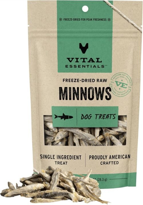 Vital Essentials Minnows Dog Treats, 1 oz | Freeze-Dried Raw | Single Ingredient | Premium Quality High Protein Training Treats | Grain Free, Gluten Free, Filler Free - Image 2
