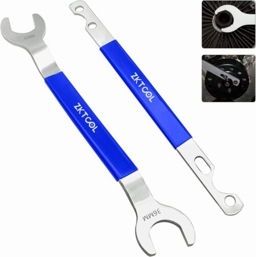 ZKTOOL Fan Clutch Wrench Set,32mm & 36mm Clutch Fan Tool Wrench,Water Pump Pulley Holder Removal Tool For BMW, Ford, GM, dodge,Chevrolet,jeep Fan Clutch Removal Kit,Water Pump Holder. - Image 2