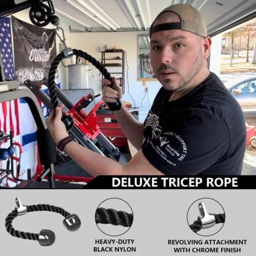 Cable Machine Attachment Set LAT Pulldown Attachments Weight Machine Accessories for Home Gym - Image 6