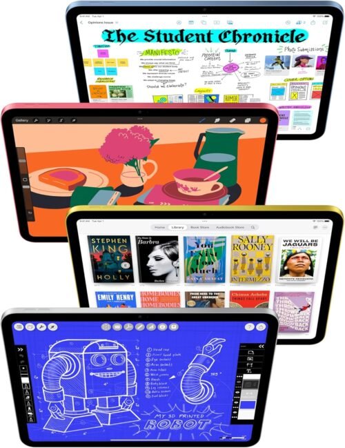 Apple iPad 11-inch: A16 chip, 11-inch Model, Liquid Retina Display, 128GB, Wi-Fi 6, 12MP Front/12MP Back Camera, Touch ID, All-Day Battery Life — Blue - Image 3