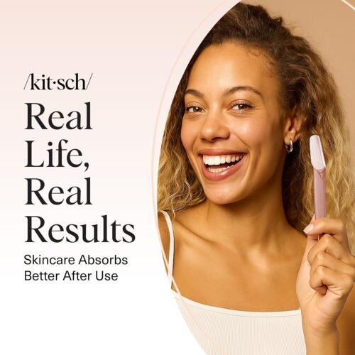 Kitsch Dermaplane Razor for Women Face - Face Razors for Women and Men - Eyebrow Trimmer, Shaver, Recycled Plastic Dermaplaning and Skin Care Tool - Terracotta, 12 pcs - Image 9