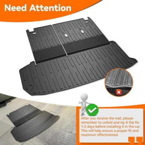 Cargo Liner for 2025 2024 Grand Highlander Accessories, Cargo Mat Seat Backrest 2 in 1 Mat All-Weather TPE Back Seat Protector Trunk Mat for Grand Highlander Accessories - Image 3