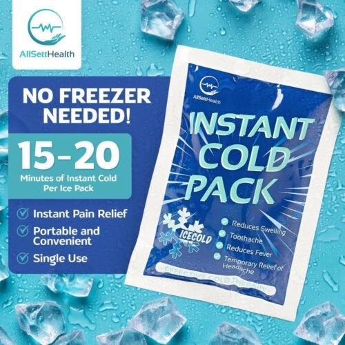25 Pack Instant Ice Cold Pack (6” x 4.5”) - Disposable Instant Ice Packs for Injuries | Cold Compress Ice Pack for Pain Relief - Image 4