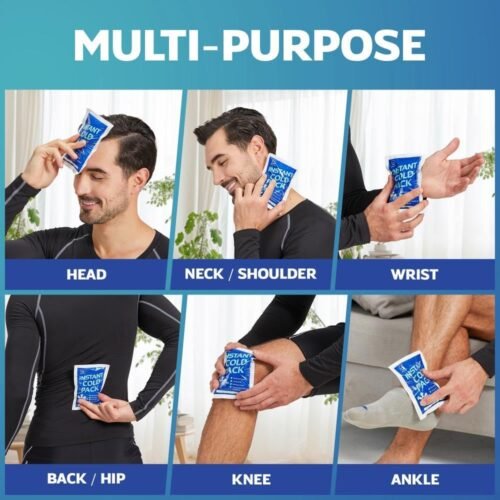 25 Pack Instant Ice Cold Pack (6” x 4.5”) - Disposable Instant Ice Packs for Injuries | Cold Compress Ice Pack for Pain Relief - Image 6
