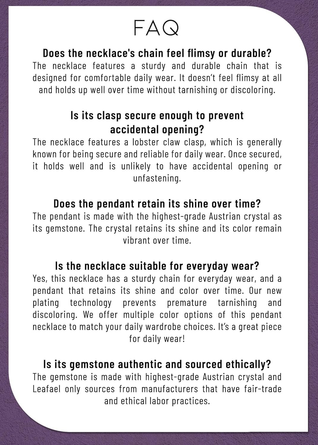 Leafael Necklaces for Women, Infinity Love Birthstone Heart Crystal Pendant, Birthday Jewelry Gifts for Her, Mom, and Wife, Silver Plated, 18 plus 2 inch Adjustable Chain - Image 8