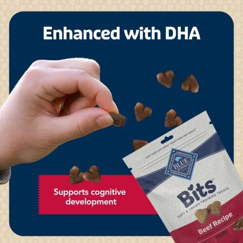 Blue Buffalo Bits Soft Dog Treats for Training, Made With Natural Ingredients & Enhanced with DHA, Beef Recipe, 19-oz Bag - Image 7