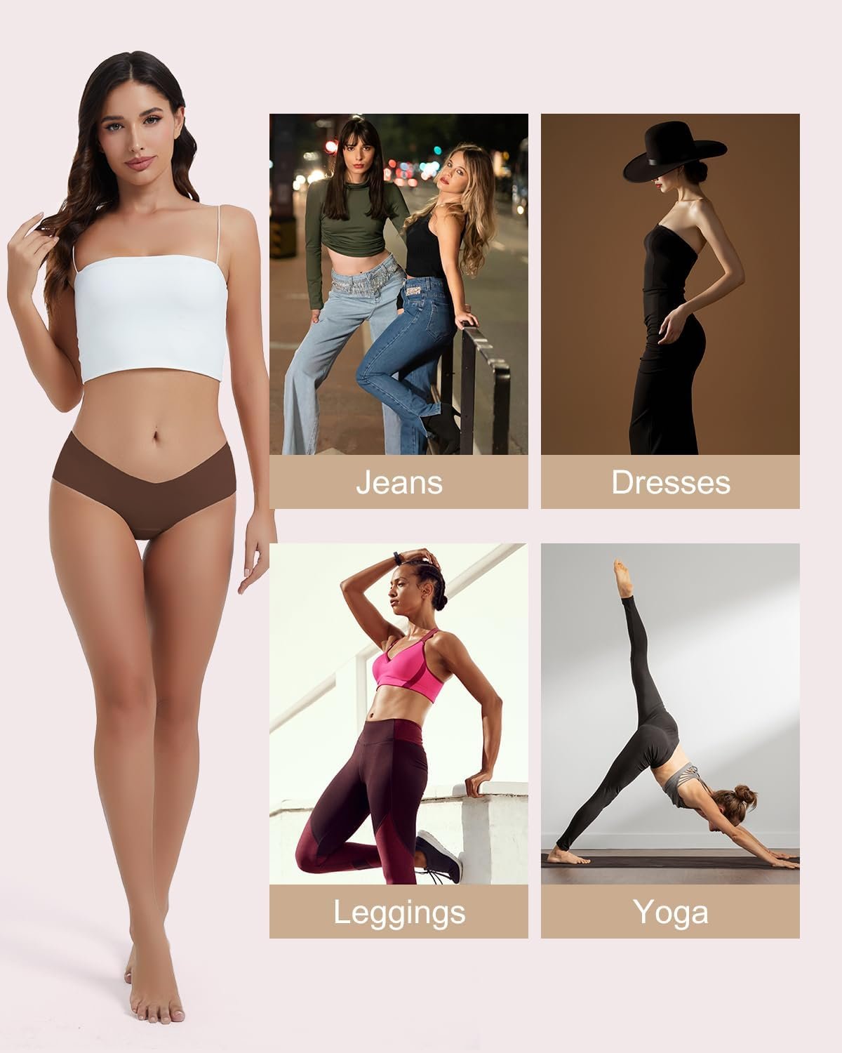 Seamless Concealer Underwear V Waisted Invisible Proof Bikini Panties No Show Briefs for Women - Image 4