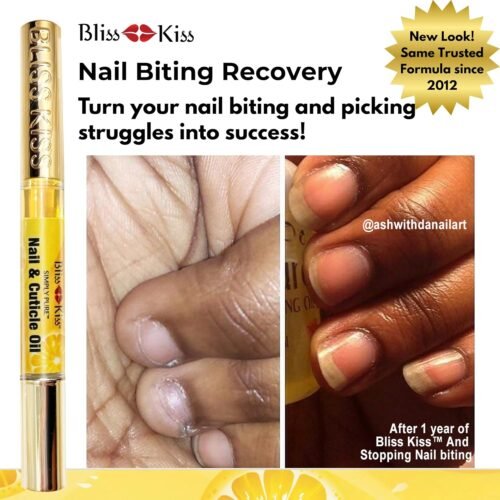 Bliss Kiss | 1 Crisp Fragrance | Nail Oil Cuticle Pen w/Vitamin E & Jojoba⏤Nail Strengthener Nail Growth Serum for Brittle Peeling Breaking Thin Nails - Image 3