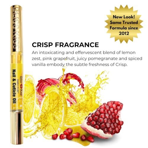 Bliss Kiss | 1 Crisp Fragrance | Nail Oil Cuticle Pen w/Vitamin E & Jojoba⏤Nail Strengthener Nail Growth Serum for Brittle Peeling Breaking Thin Nails - Image 4