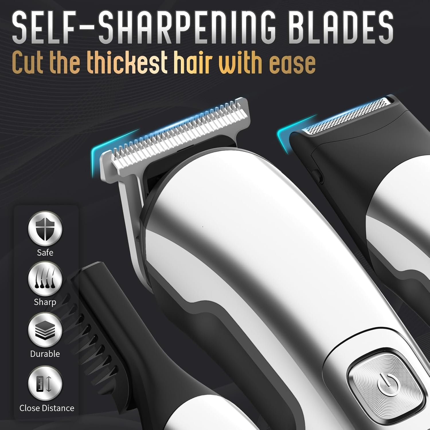 Ufree Beard Trimmer for Men, Waterproof Electric Razor for Nose, Body, Face & Mustache, Cordless Hair Clippers Shavers Grooming Kit, Gifts for Men Husband Father - Image 3