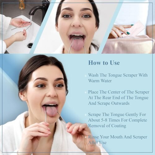 MasterMedi Tongue Scraper with Case Easy to Use Tongue Scraper for Adults, Tongue Cleaner for Oral Care & Hygiene (Single Pack (with Travel Case)) - Image 5