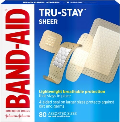 Band-Aid Brand Tru-Stay Sheer Strips Adhesive Sterile Bandages for First Aid & Wound Protection, Individually Wrapped Wound Care Bandages for Minor Cuts & Scrapes, Assorted Sizes, 80 ct - Image 5
