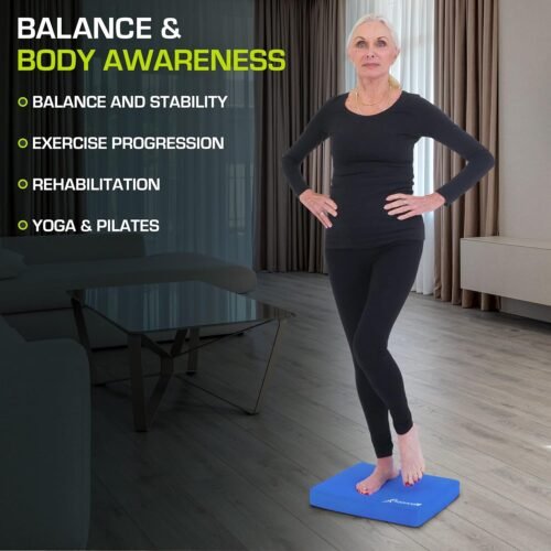 ProsourceFit Exercise Balance Pad, Non-Slip Cushioned Foam Mat & Knee Pad for Fitness and Stability Training, Yoga, Physical Therapy - Image 7