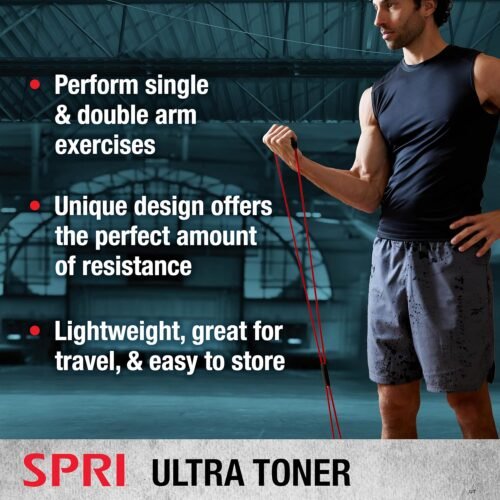 SPRI Ultra Toner Figure 8 Resistance Band with Padded Handles Great for Stretch, Exercise, Fitness Training, Yoga, Resistance Weights, Therapy, Gym or Home Workout Equipment. - Image 3