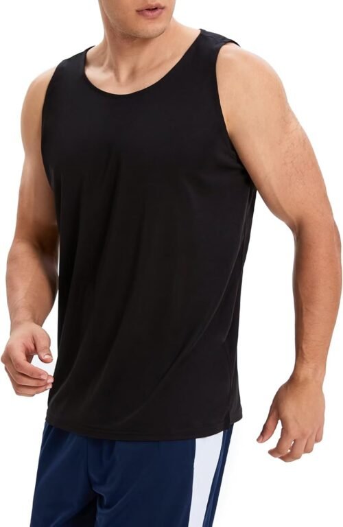 OYGSieg 6 Pack Men's Quick Dry Workout Tank Tops Breathable Gym Sleeveless Muscle Shirts for Active Men - Image 3