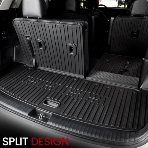 Cargo Mat with Backrest Mats for 2020-2025 Kia Telluride 7/8 Passenger Car Mats Accessories, All Weather TPE Interior Protectors Cargo Liner Trunk Mat(Cargo Mat with Backrest Mats) - Image 3