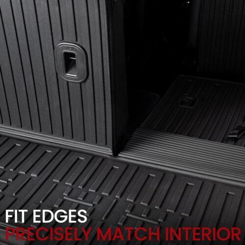 Cargo Mat with Backrest Mats for 2020-2025 Kia Telluride 7/8 Passenger Car Mats Accessories, All Weather TPE Interior Protectors Cargo Liner Trunk Mat(Cargo Mat with Backrest Mats) - Image 7