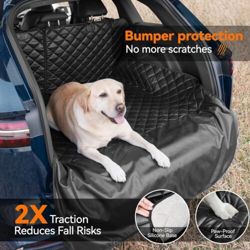 Heavy-Duty Leather SUV Cargo Liner for Fold Down Split Seats, Armrest Pass-Through Compatible, Pet-Friendly, Ideal for Dogs - Image 3
