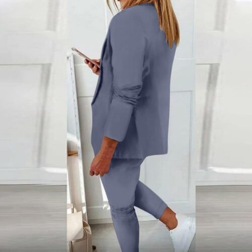 Two Piece Sets for Women Dressy Pant Suits Long Sleeve Blazer Sets Tapered Pant Suits Business Professional Outfits - Image 4
