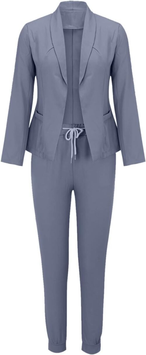 Two Piece Sets for Women Dressy Pant Suits Long Sleeve Blazer Sets Tapered Pant Suits Business Professional Outfits - Image 5