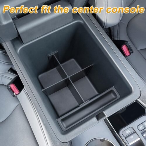 2-Piece Center Console Organizer & Armrest Divider Set for 2023-2025 Honda Pilot, 2024-2026 Passport, 2024-2025 Ridgeline | Custom Fit Durable ABS Plastic Storage Tray - Image 4
