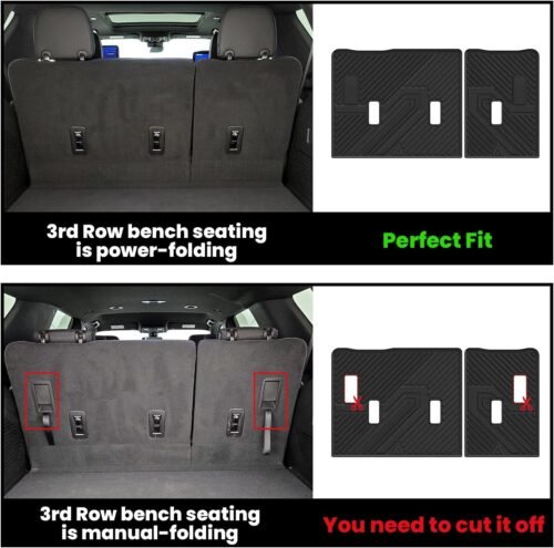 LASFIT Trunk Mat with Backrest Mat 2021-2025 for Chevrolet Chevy Suburban/GMC Yukon XL (Only Yukon XL, Not Fit Yukon)/Cadillac Escalade ESV (Only Escalade ESV, Not Fit Escalade) - Image 3
