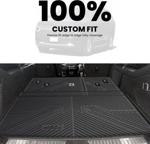 LASFIT Trunk Mat with Backrest Mat 2021-2025 for Chevrolet Chevy Suburban/GMC Yukon XL (Only Yukon XL, Not Fit Yukon)/Cadillac Escalade ESV (Only Escalade ESV, Not Fit Escalade) - Image 4