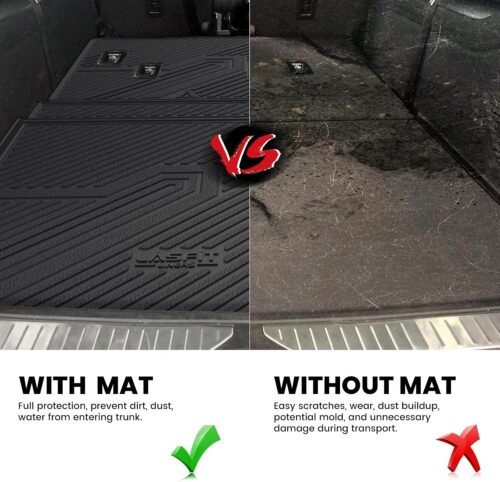 LASFIT Trunk Mat with Backrest Mat 2021-2025 for Chevrolet Chevy Suburban/GMC Yukon XL (Only Yukon XL, Not Fit Yukon)/Cadillac Escalade ESV (Only Escalade ESV, Not Fit Escalade) - Image 7