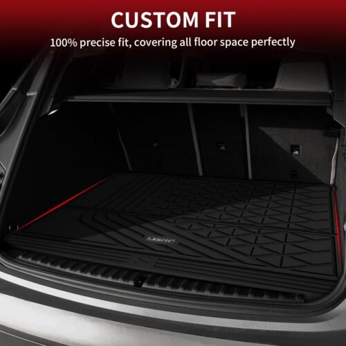 LASFIT Cargo Liner Fit for 2022-2024 2025 2026 BMW IX xDrive45 xDrive50 xDrive60 M60 M70, All Weather Protection TPE Car Trunk Mat for BMW IX Accessories, Odorless Anti-Slip, Black - Image 3