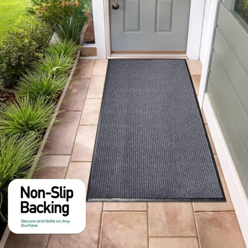MaxMat® Extra Large Commercial Floor Mat, 3 x 5 Feet Rubber Border Heavy Duty Door Mat, Waterproof, Low-Profile, Easy to Clean, Rubber Entry Mat (Charcoal Grey) - Image 9