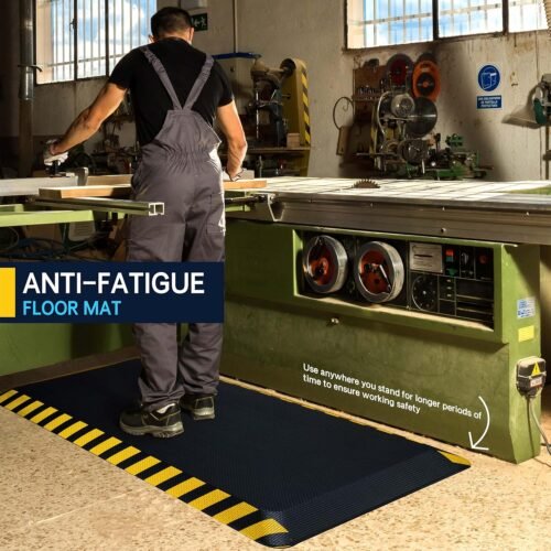 FEATOL Anti Fatigue Mat Industrial, Ergonomic Standing Floor Mat for Work for Stand, Black with Yellow Border Safety 20" x 39"-Support for Leg & Back Pain - Image 9