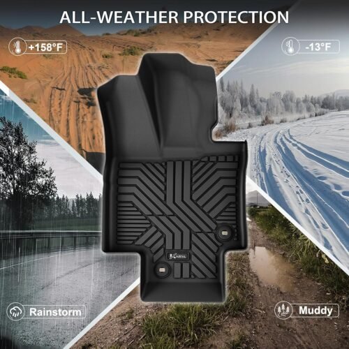 KARPAL Floor Mats fit Toyota Highlander 2020-2024 2025 7-Seater, All Weather Custom Fit TPE Floor Liners, 1st 2nd Row & Cargo Mat Back Seat Cover Protector Full Sets (5 PCS) - Image 9