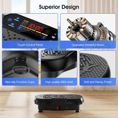 Vibration Plate Exercise Machine, 180 Speed Levels Vibration Plate for Lymphatic Drainage, Whole Body Workout Vibrating Fitness Platform, Effective for Weight Loss, Shaping, Toning & Wellness - Image 8