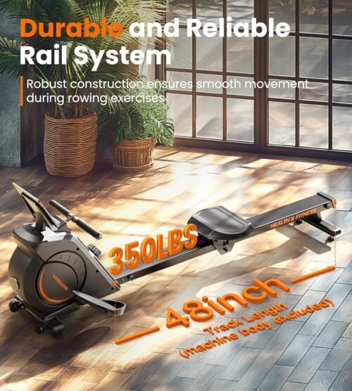 YOSUDA Magnetic/Water Rowing Machine for Home - Rower Machine Use with Bluetooth, App Supported, Rowing Machine for Taller Power Athletes, Comfortable Seat Cushion - Image 4