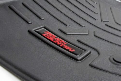 Rough Country All Weather Floor Mats for Nissan Titan Crew Cab (2004-2015) - Non-Slip Waterproof Flexible Floor Mat, Front & Rear Set - Image 3