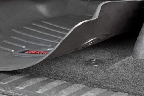 Rough Country All Weather Floor Mats for Nissan Titan Crew Cab (2004-2015) - Non-Slip Waterproof Flexible Floor Mat, Front & Rear Set - Image 4
