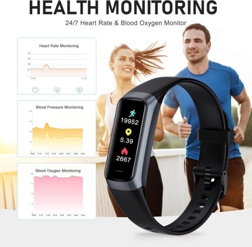 Fitness Tracker, Blood Pressure Watch with 24/7 Heart Rate, Step Counter for Walking, Step Trackers Activity Pedometer for Women Men Android iOS - Image 4