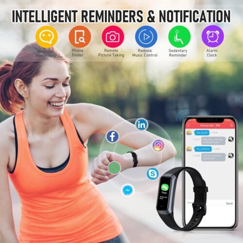 Fitness Tracker, Blood Pressure Watch with 24/7 Heart Rate, Step Counter for Walking, Step Trackers Activity Pedometer for Women Men Android iOS - Image 7