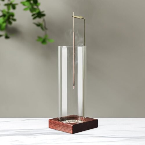 Incense Holder,Wooden Incense Holder for Sticks with 20 Incense Sticks, Anti-ash Incense Burner with Glass Ash Catcher for Meditation Yoga Spa Gift Home Decor - Image 6