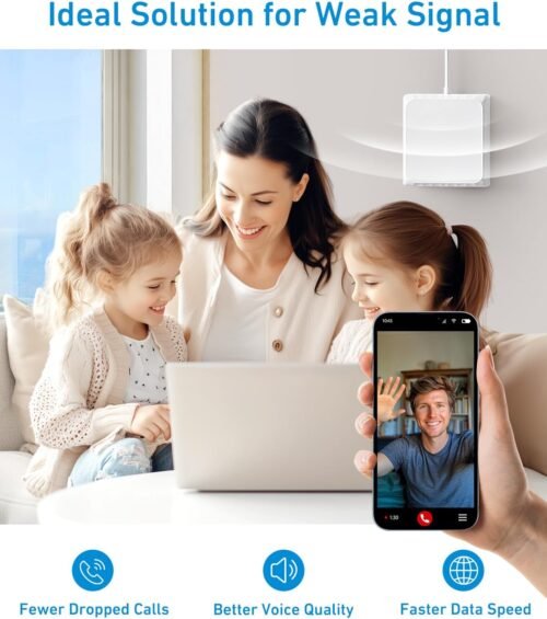 Cell Phone Signal Booster for Verizon and AT&T | Up to 4,500 Sq Ft | Boost 4G LTE 5G Signal on Band 12/13/17 | 65dB Dual Band Cellular Repeater with High Gain Antennas | FCC Approved - Image 4