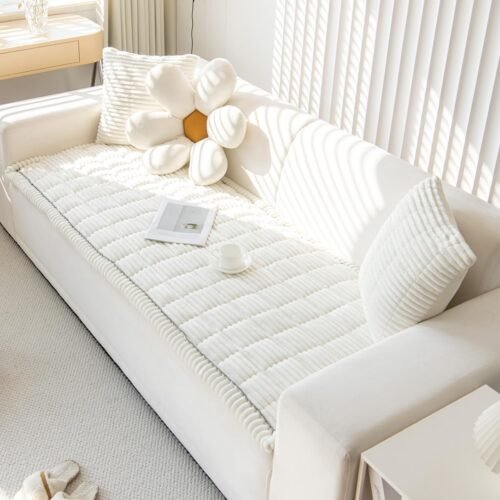 Sofa Cover Fuzzy Couch Cover for Pet, Couch Covers for Dogs Washable Non-Slip Sofa Slipcover Cushion Protector Pets Friendly Mat Bed - Image 3