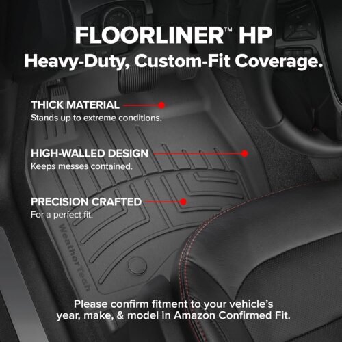 WeatherTech FloorLiner HP Custom Fit Floor Mats for Navigator L, Expedition Max - Full Set (441295-1-5IM), Black - Image 4