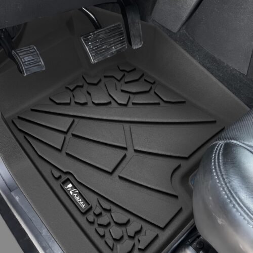 KARPAL Floor Mats Fit for 2007-2013 Chevrolet Silverado/GMC Sierra 1500 Crew Cab/ 2007-2014 2500/3500 HD(Footwell Coverage), All Weather Protection TPE Floor Liners Car Mats Accessories - Image 3