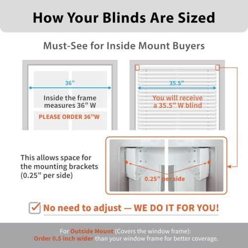 DEZ FURNISHINGS Cordless 2" Faux Wood Blind, 70" W x 72" H, White - Image 4