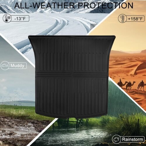 Floor Mats for New 2025-2026 Tesla Model Y Juniper, Set of 6 All Weather Thicken TPE Floor Mats Waterproof Anti-Slip Front & Rear Trunk Mats Liners, Custom Fit for Tesla Model Y Accessories - Image 7