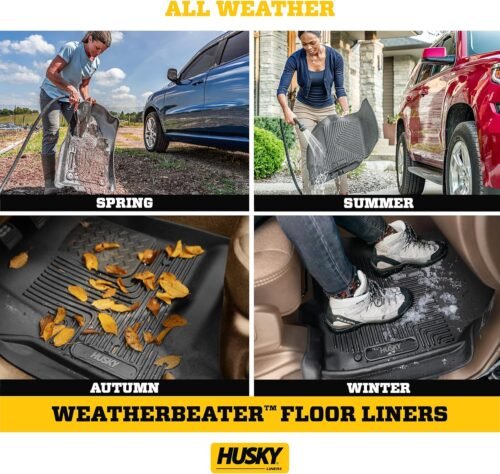 Husky Liners Weatherbeater Floor Mats | Fits 2012-2021 Toyota Tundra, CrewMax & Double Cab, 12-17 Tundra Regular Cab, 12-22 Sequoia | Front Row, 2-pc Black - 18561 - Image 7