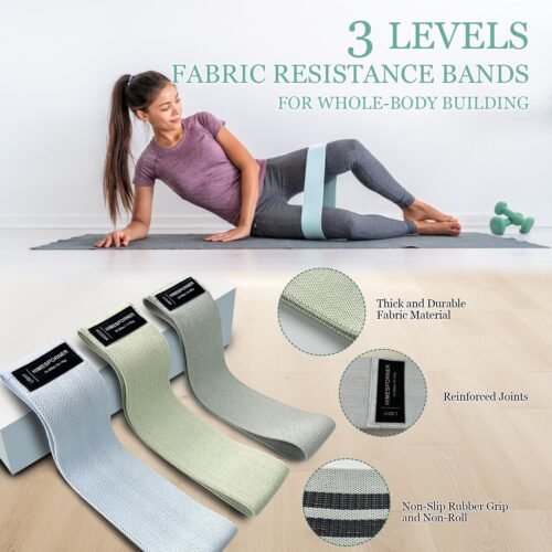 Pilates Ring Set 9 PCS, Magic Circle Yoga Ring, Pilates Ball, 2.2lb *2 Dumbbells, Resistance Bands, Tape Measure, Pilates Weight Kit Equipment Accessories for Home Workouts Fitness Yoga - Image 6