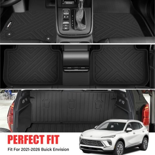 Floor Mats for 2021-2025 2026 Buick Envision with Cargo Liner All Weather TPE Protection Floor Liners Full Set with Trunk Mat for 2021 2022 2023 20242025 2026 Buick Envision Accessories - Image 4